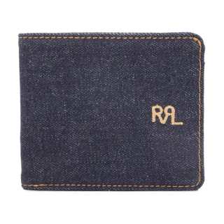 Double RL Denim Wallet Men's Blue