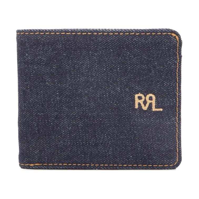 Double RL Denim Wallet Men's Blue