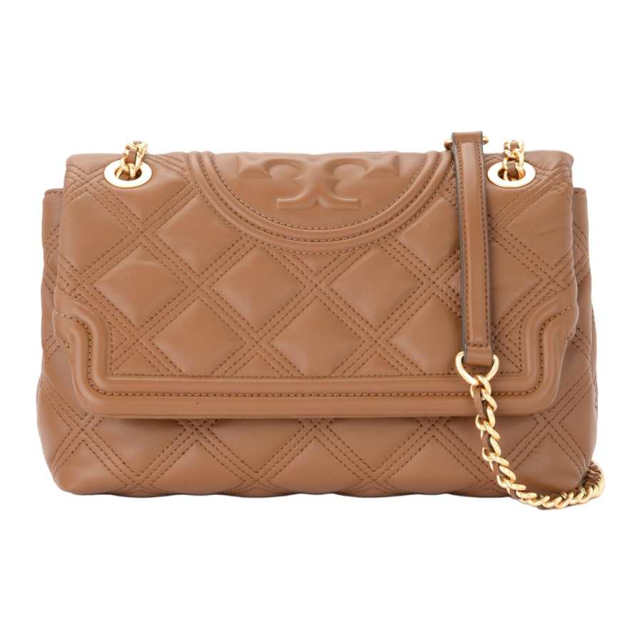 TORY BURCH Fleming Sheepskin Crossbody Bag, Shoulder Bag Women's Dark Brown
