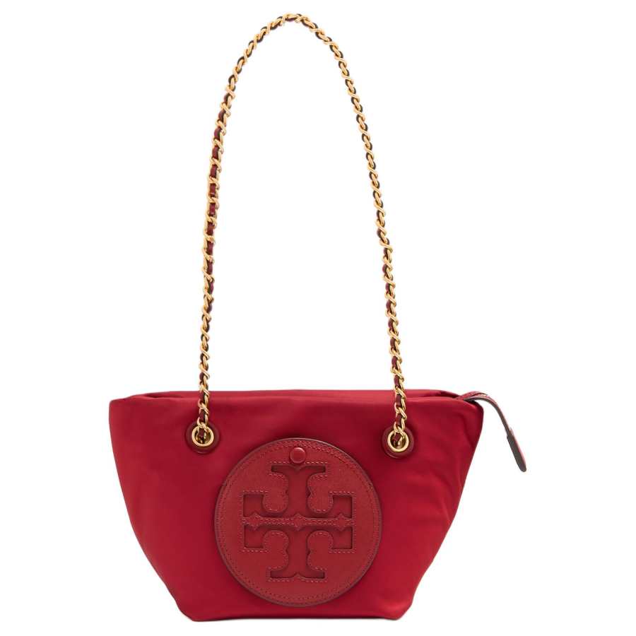 TORY BURCH Ella Recycled Nylon Tote Bag, Shopping Bag, Shoulder Bag Small Women's Red