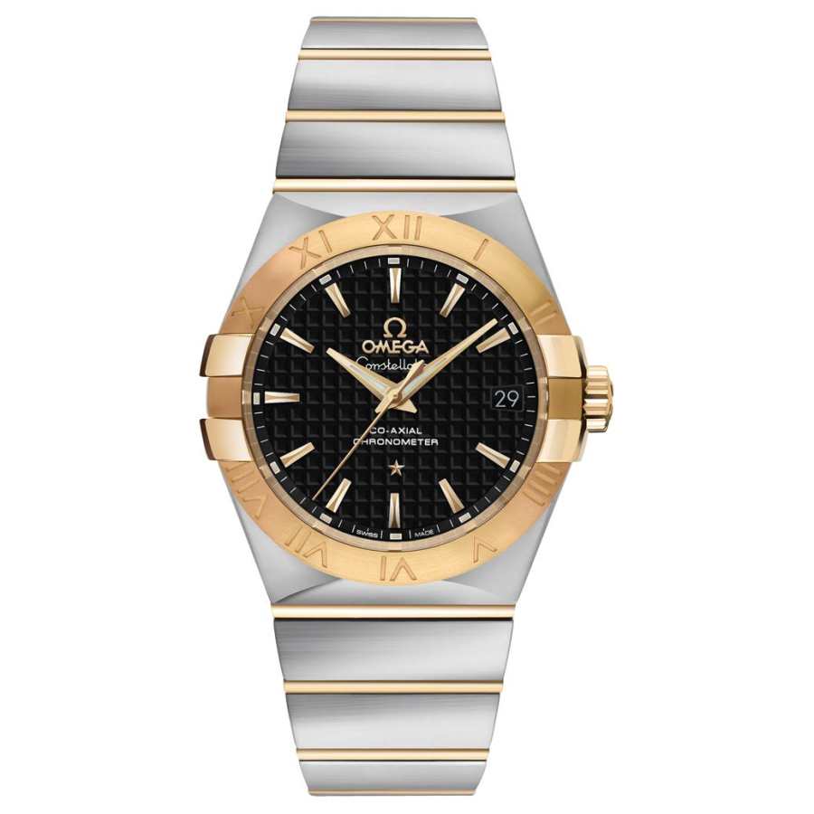 OMEGA 35 Automatic Mechanical Movement 100m Waterproof Men's Watches Watch 35mm Black Dial Stainless Steel Case