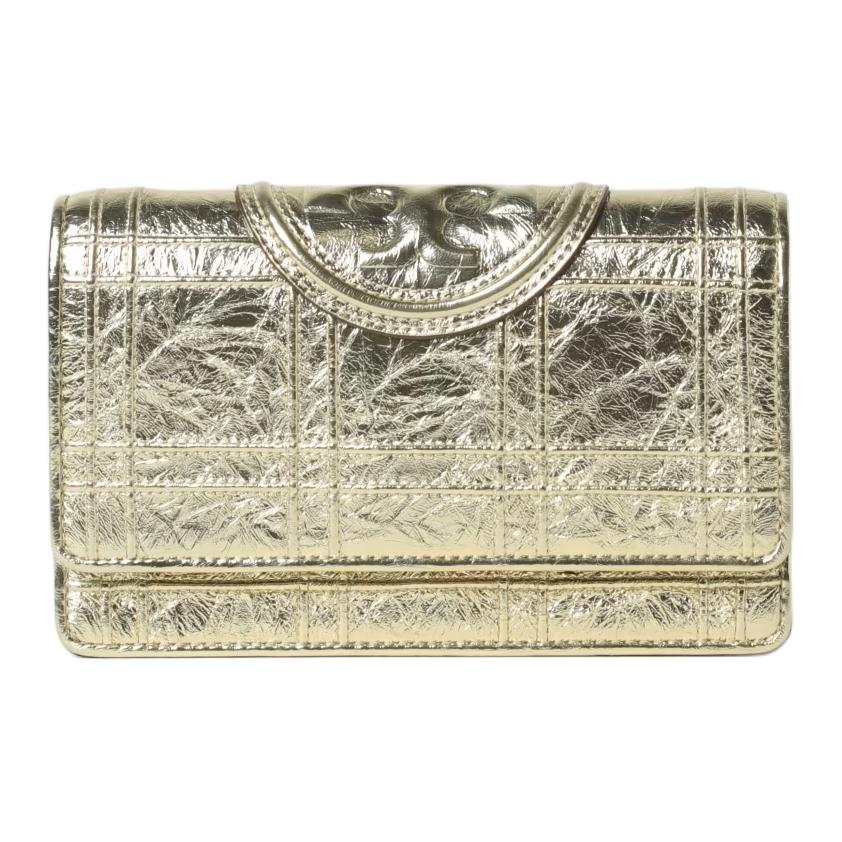 TORY BURCH Fleming Leather Crossbody Bag, Shoulder Bag Women's Gold