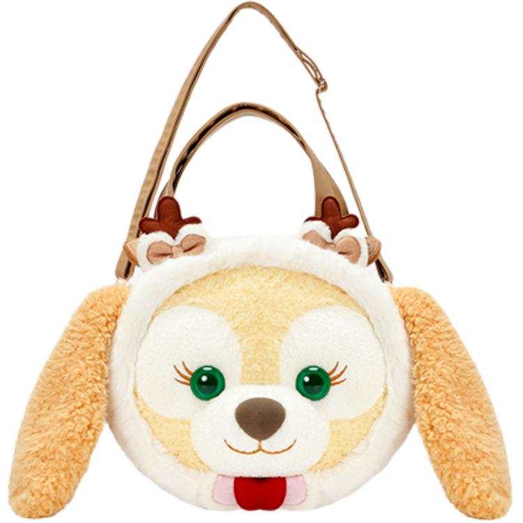 Disney 2024 Winter Duffy And Friends Polyester With PU Doll Plush Doll Handbag, Shoulder Bag Unisex Beige & Light Brown