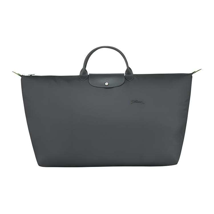 LONGCHAMP Le Pliage Green Cow Leather Trim Handbag Travel Bag Men's