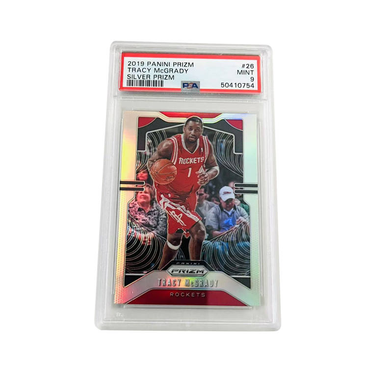 PANINI PANINI 19 20 Rockets, McGrady Prizm Silver Refractor PSA9, Player Card, Card Access Pass Graded Cards 1 Pc