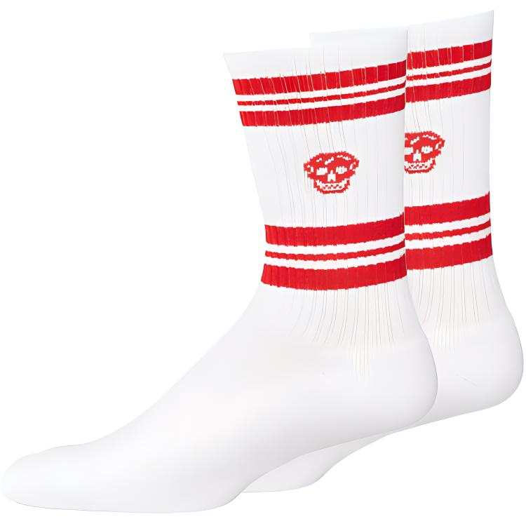 Alexander McQueen Alexander McQueen Crew Socks Men's 1 Pack White