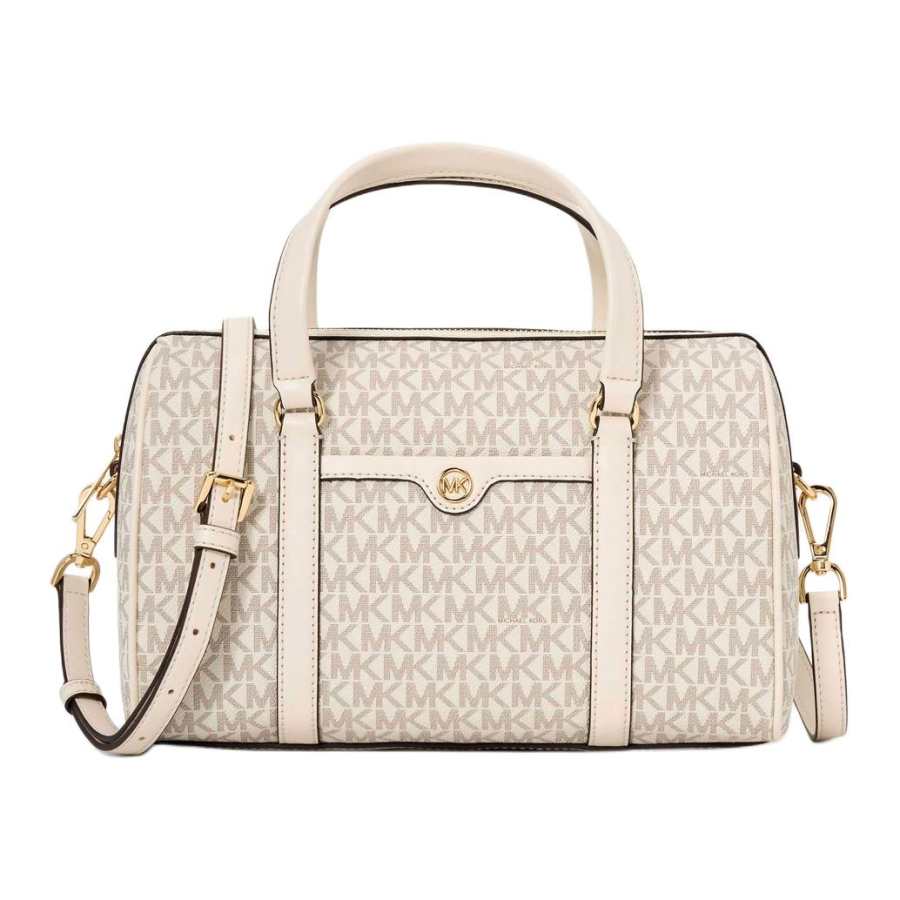 MICHAEL KORS Jet Set Travel Coated Canvas One Shoulder Handbag Medium Women's Cream