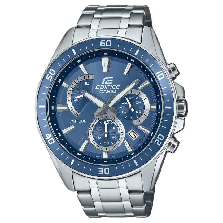 CASIO CASIO EDIFICE Quartz Movement Stainless Steel Strap Watch Men's Watches Blue Dial