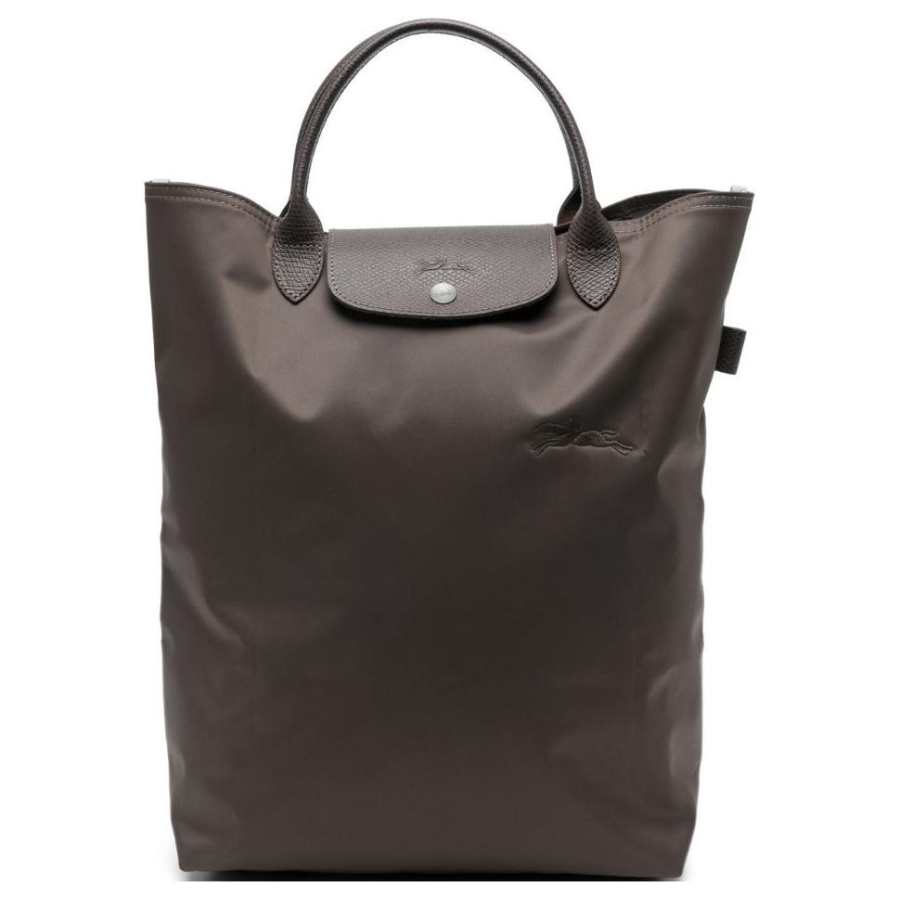 LONGCHAMP Le Pliage Green Canvas Tote Bag, Shopping Bag, Handbag Medium Women's Brown