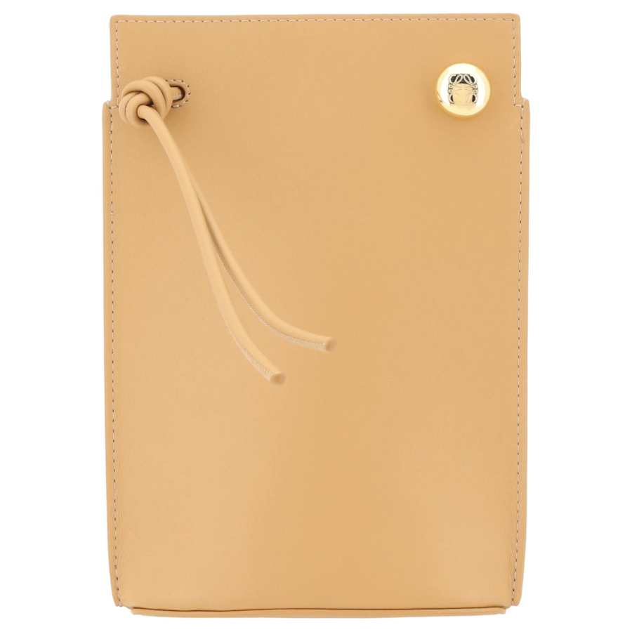 LOEWE Calfskin Crossbody Bag, Shoulder Bag Women's Yellow Brown