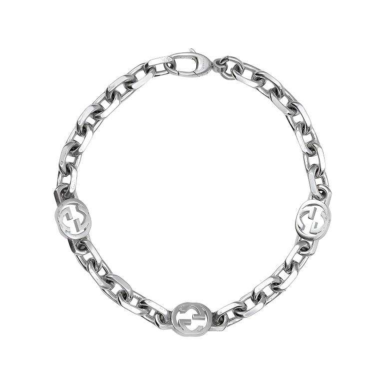 GUCCI GUCCI Interlocking G Silver Bracelet