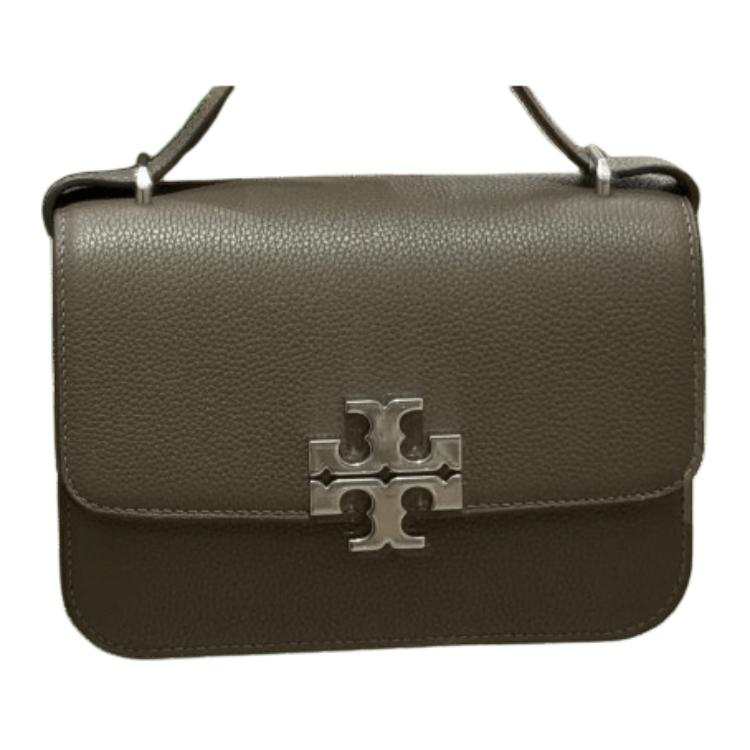 TORY BURCH Eleanor Grained Texture Cow Leather Portable Crossbody Bag, Shoulder Bag Small Women's Dark Brown