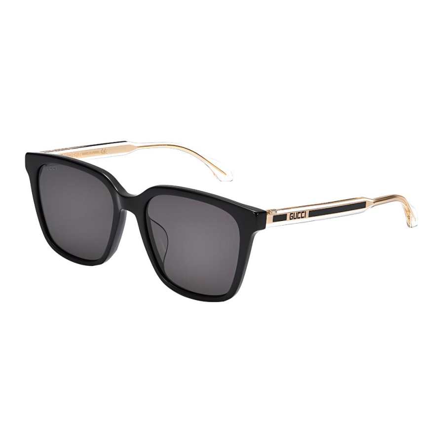 GUCCI GUCCI Plate Frame Square Sunglasses Unisex Black