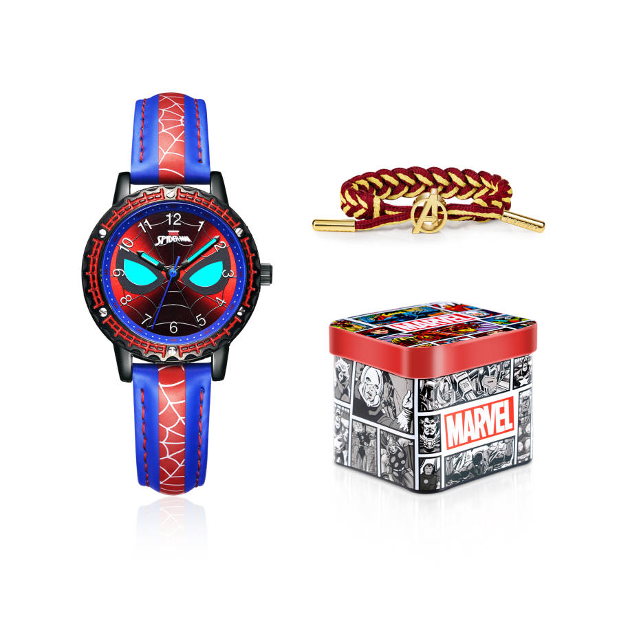 Disney Disney Marvel Quartz Movement PU Strap Watch Kids' Black Dial