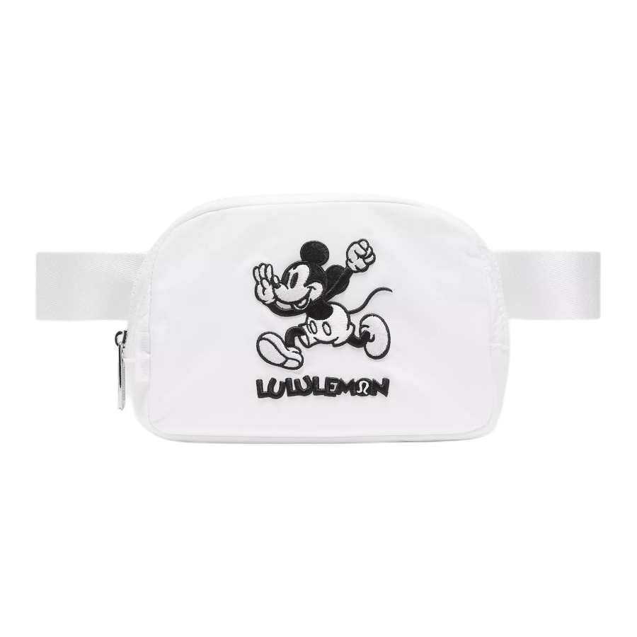 Lululemon × Disney Collaboration Everywhere Recycled Nylon One Shoulder Crossbody Fanny Pack Unisex White