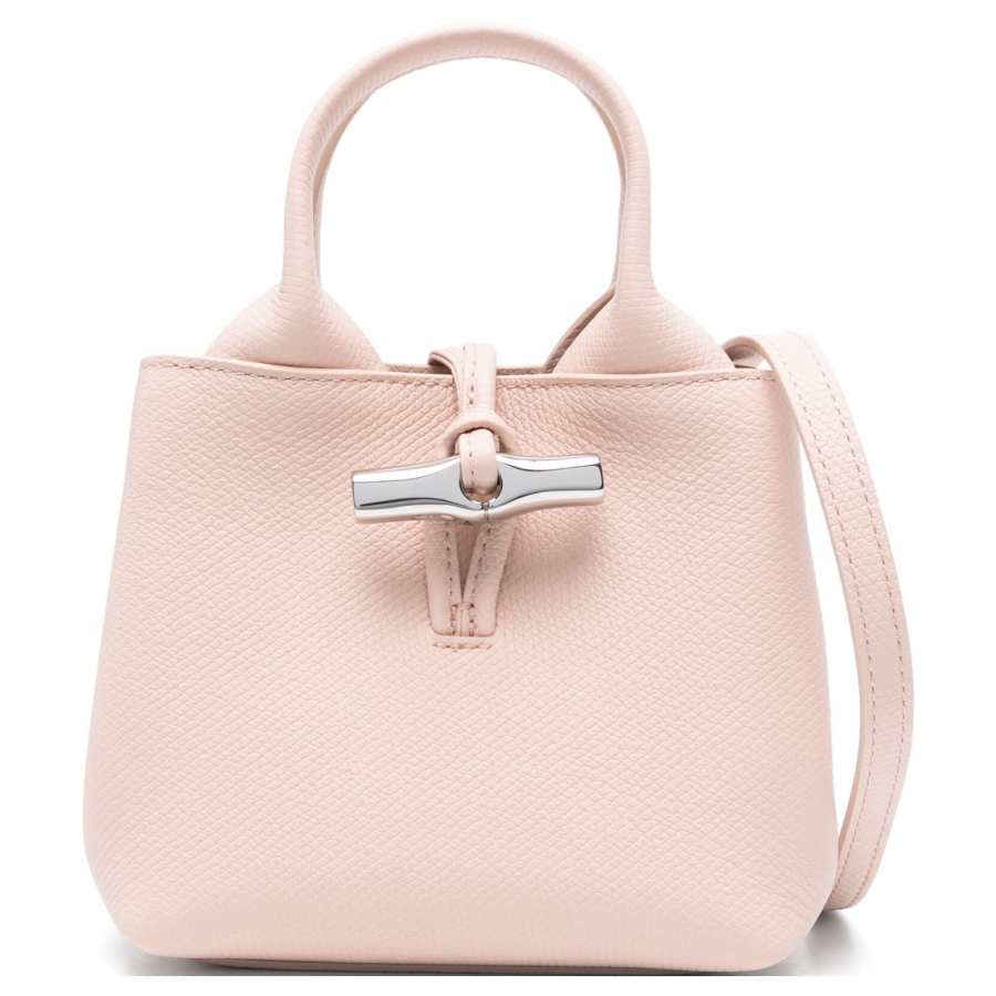 LONGCHAMP Le Roseau Calfskin Shoulder Bag, Crossbody Bag, Handbag Mini Women's Ballet Pink