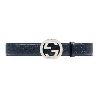 GUCCI Interlocking G Leather Belts Men's