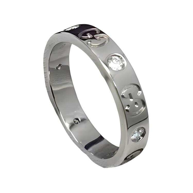 GUCCI GUCCI White Gold Rings Unisex Silver