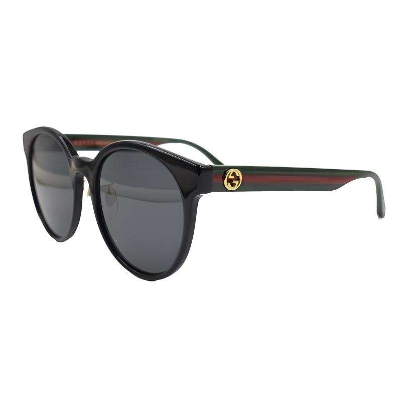 GUCCI Women's Classic Webbing Round Sunglasses Black