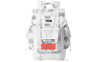 COEXISTENCE Polyester Students Backpack Mosaics Backpack Unisex White Orange