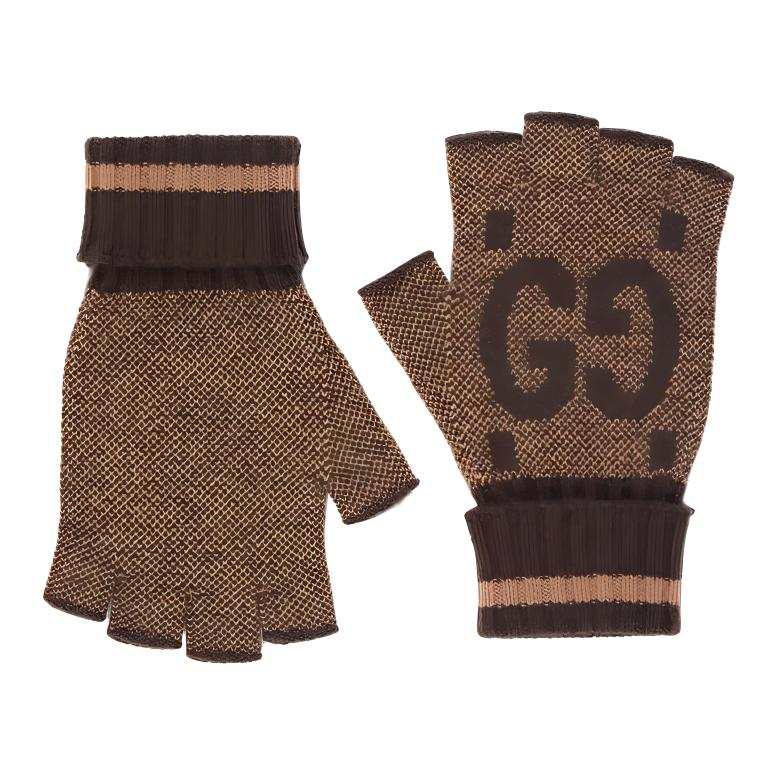 GUCCI 【Previous Season】GG cashmere fingerless gloves