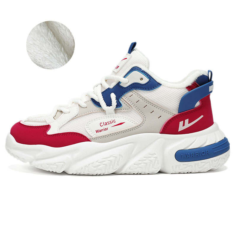 Warrior Fashionable And Versatile, Insulated Shoes, Warm Locking, Small Potato, Platform, Fleece Lined