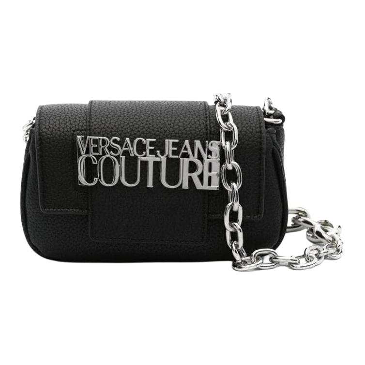 VERSACE JEANS COUTURE Polyester Handbag, Shoulder Bag Women's Black