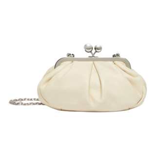WEEKEND MaxMara Sheepskin Handbag Clutch Small Women's White
