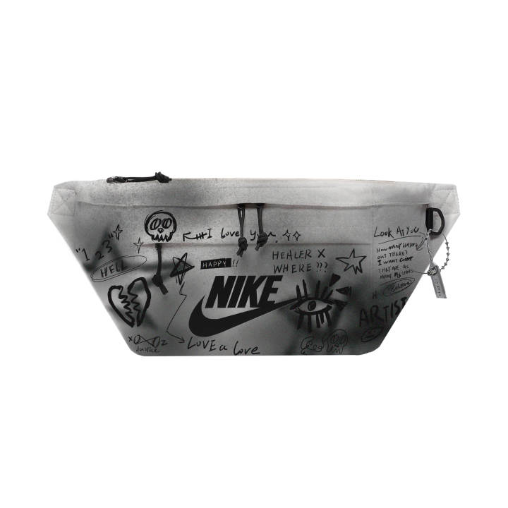 Nike Nike Fabric One Shoulder Crossbody Sling Bag, Fanny Pack Unisex Black Gray