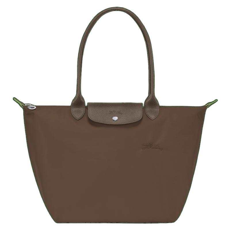 LONGCHAMP Le Pliage Zip-Up Large Shoulder Bag Women's Brown