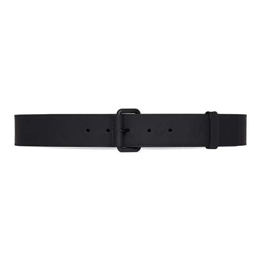 GUCCI GUCCI Leather Belts Men's Black Width 4cm