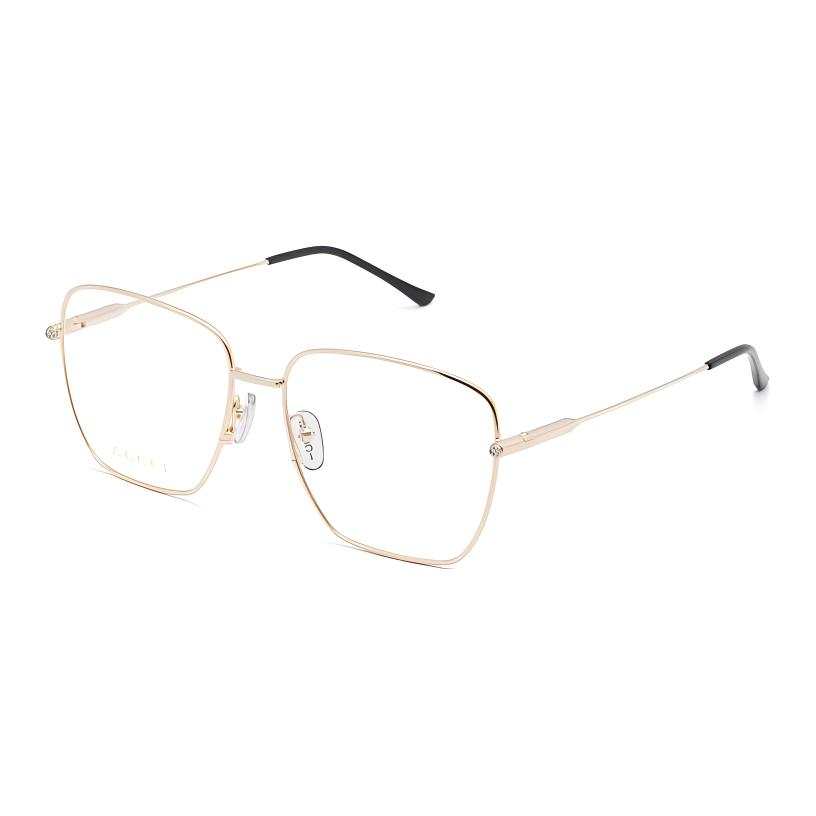 GUCCI GUCCI Irregular Shape Eyeglass Frames Women's Gold