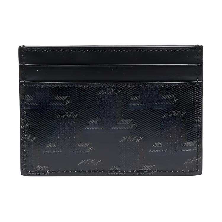 Lanvin Cow Leather Card Holder Men's Midnight Blue