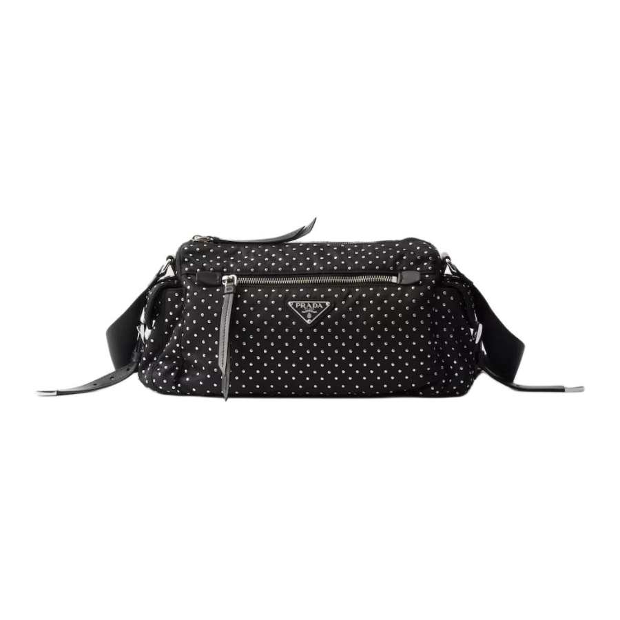 PRADA Re Nylon Recycled Nylon Shoulder Bag, Crossbody Bag Regular Women's Black