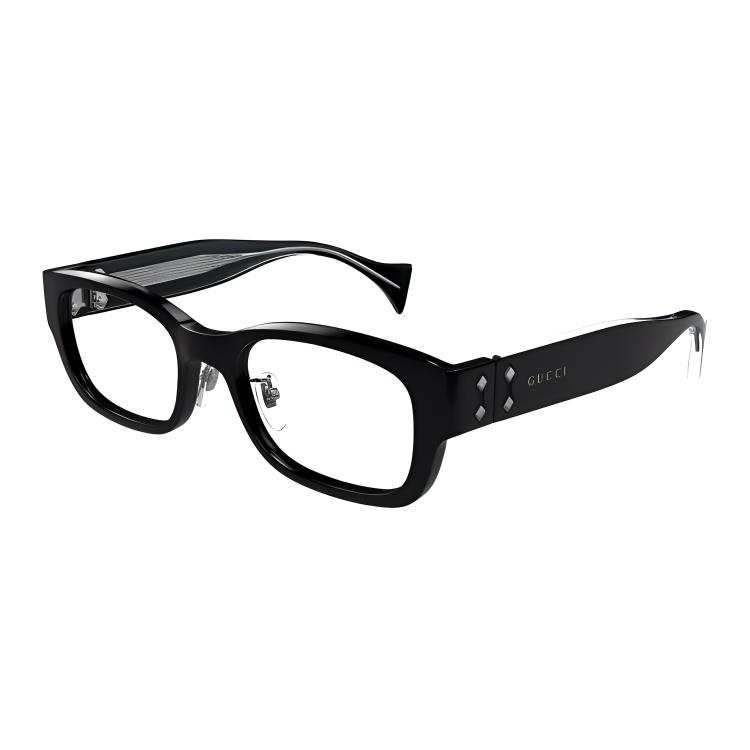 GUCCI GUCCI Web Rectangular Eyeglass Frames Unisex Black