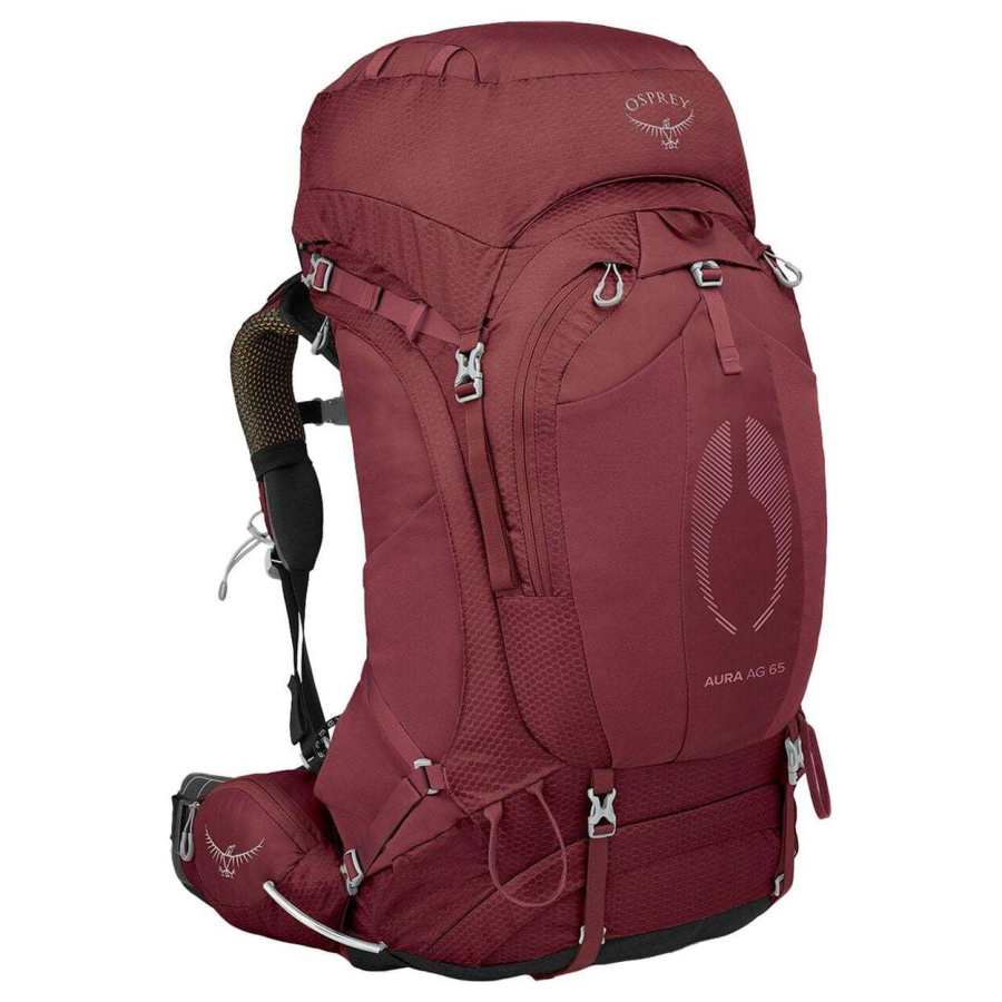 OSPREY Aura AG 65L Mountaineering Bag Backpack Outdoor Bag Nylon Berry Sorbet Red Women's