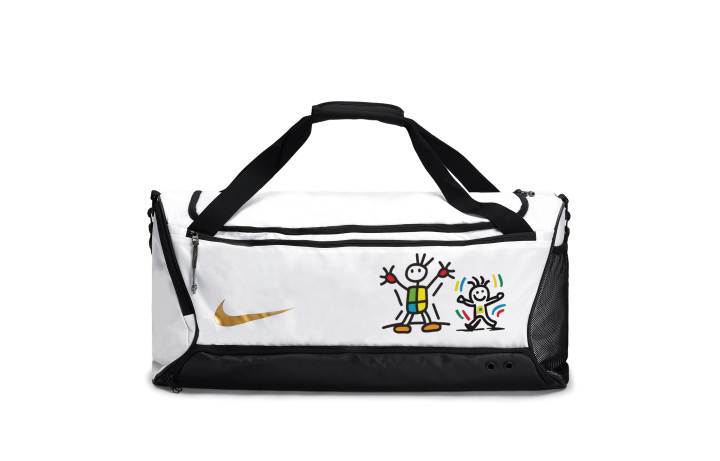Nike Nike Nylon Travel Bag Gym Bag Small Unisex Black White