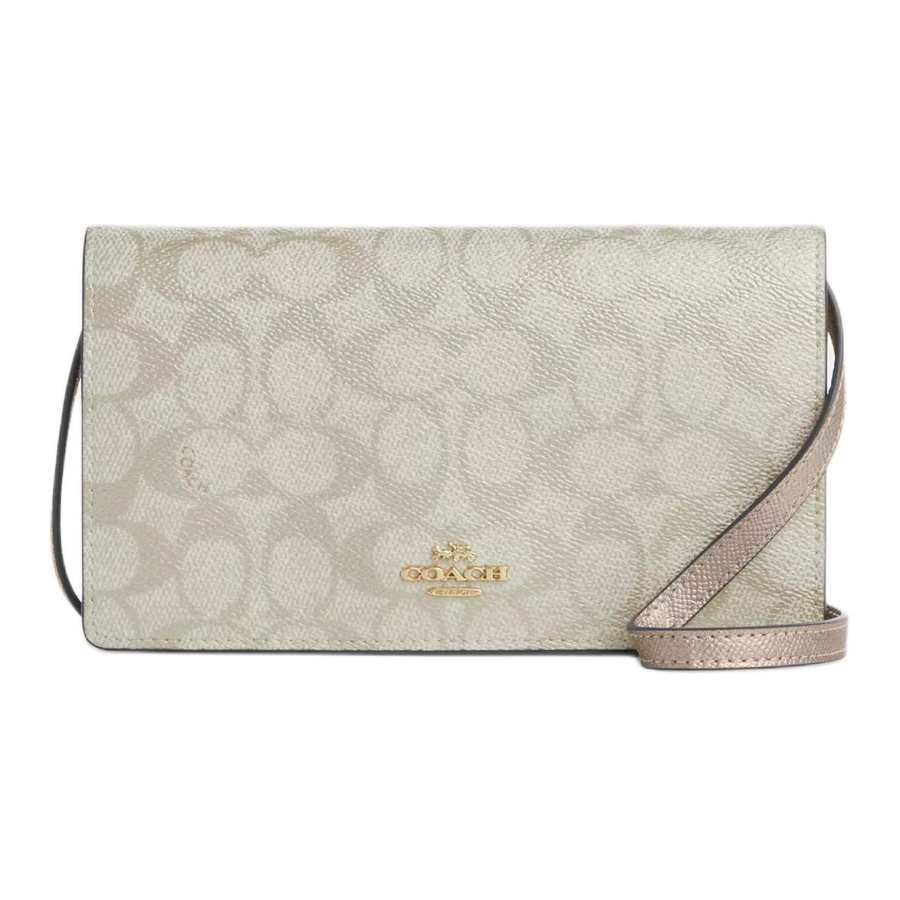 COACH Anna Coated Canvas Crossbody Bag, Shoulder Bag Small Women's Shang Pandora