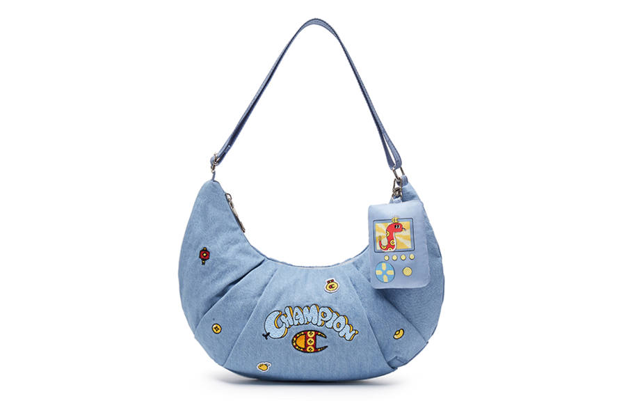 Champion Champion Fabric Handbag Medium Women's Light Blue/Red/Light Red