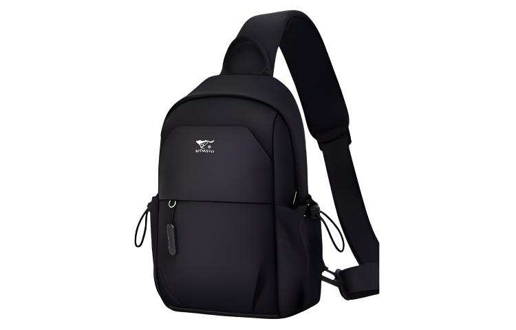 SEPTWOLVES Fabric Crossbody Bag, Shoulder Bag, Sling Bag Men's Black 2