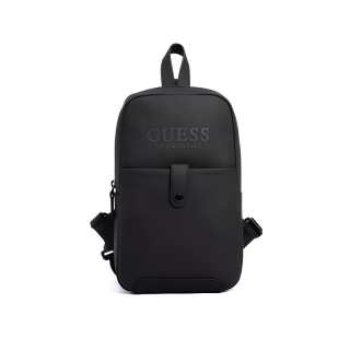 GUESS Synthetic Leather Sling Bag Small Unisex Black
