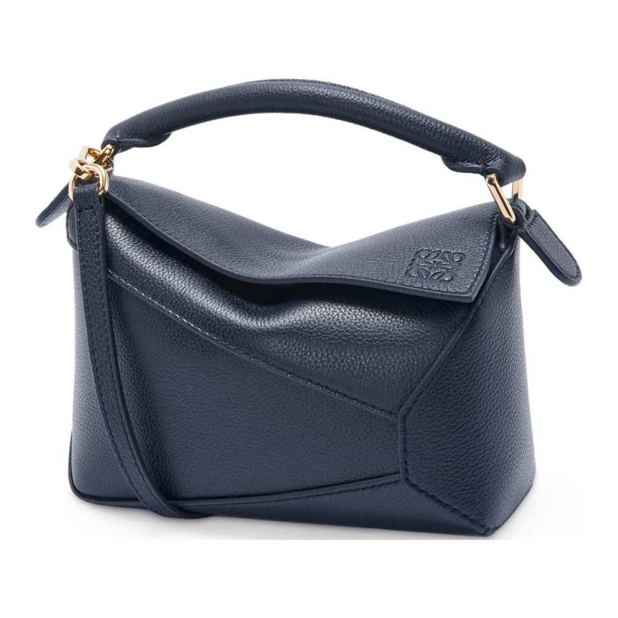LOEWE Puzzle Soft Grain Calfskin Shoulder Bag, Crossbody Bag, Handbag Mini Women's Dark Marine Blue