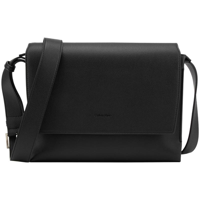 CALVIN KLEIN Synthetic Material Crossbody Bag, Shoulder Bag Men's Space Black