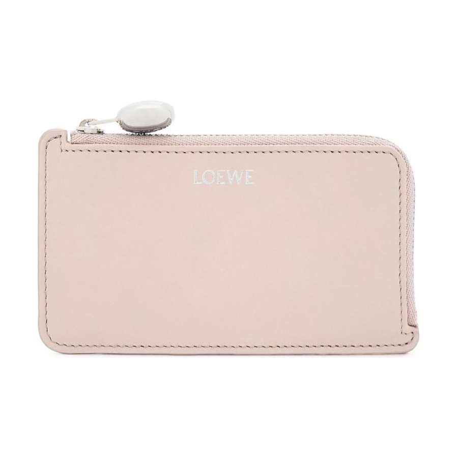 LOEWE Bright Nappa Calfskin Card Holder Women's Talc