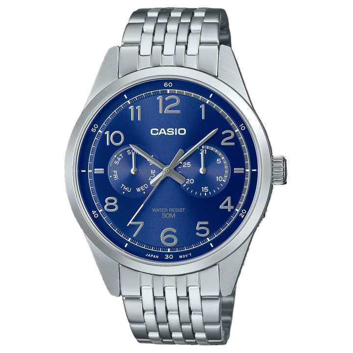CASIO CASIO STANDARD 50M Waterproof Quartz Movement Stainless Steel Strap Watch Men's Watches Blue Dial