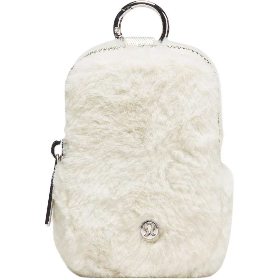 Lululemon Lululemon Clippable Nano Brushed Travel Storage Bag Regular Unisex Bone White & Silver