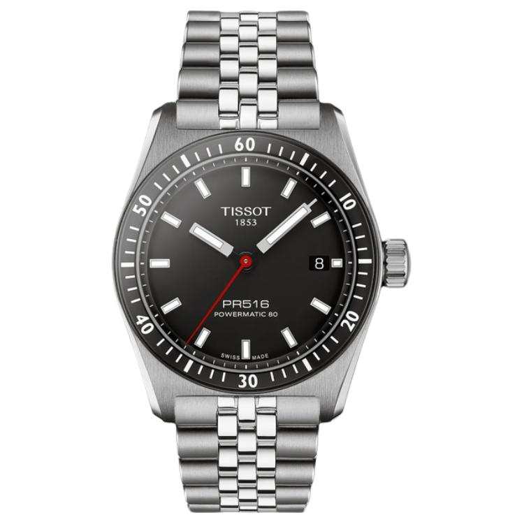 TISSOT Automatic Mechanical Movement 100m Waterproof Unisex Watch 38mm Black Dial Stainless Steel Case