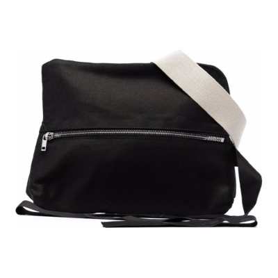 Rick Owens DRKSHDW Zip Closure 100% Cotton Fanny Pack Men's Black