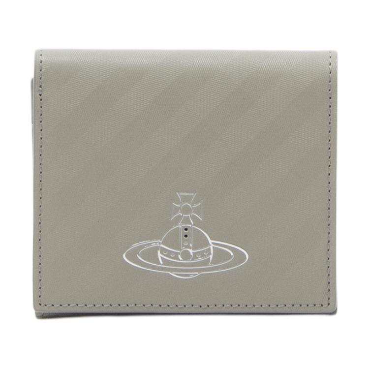 Vivienne Westwood Cow Leather Wallet Mini Women's Gray Plaid