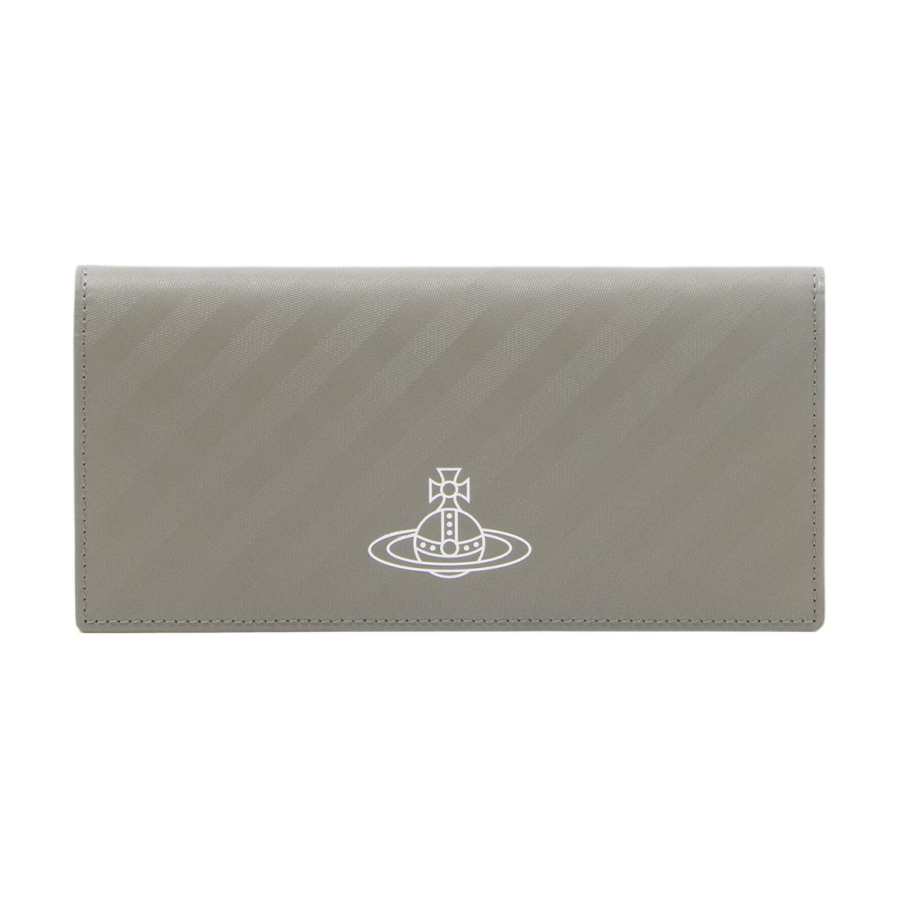 Vivienne Westwood Embossed Cow Leather Wallet Women's Gray